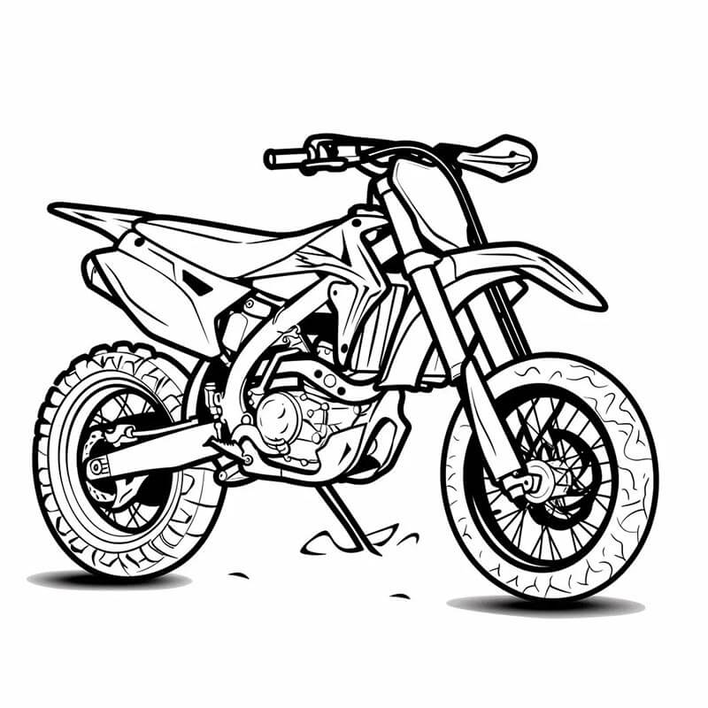 Motosiklet (5) Boyama Sayfası
