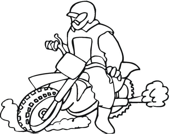 Motosiklet Basılabilir Görüntü Boyama Sayfası