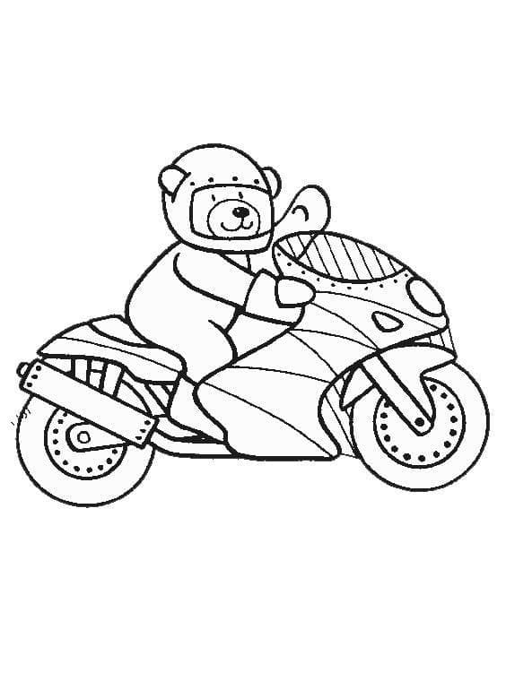 Motosiklet Basılabilir Boyama Sayfası