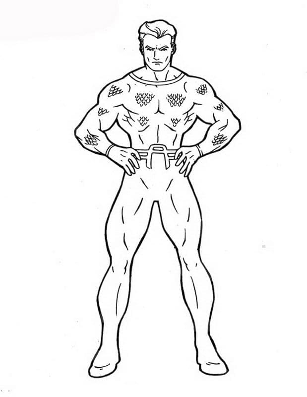 Muhteşem Aquaman Boyama Sayfası