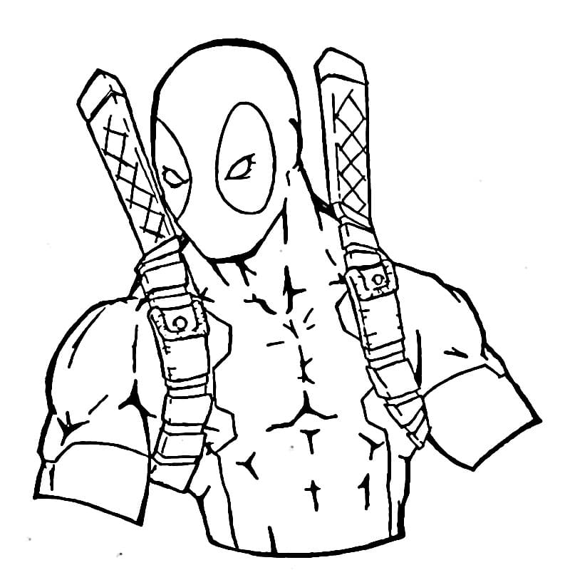 Muhteşem Deadpool Boyama Sayfası