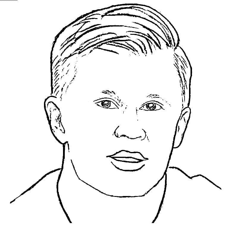 Muhteşem Erling Haaland Boyama Sayfası