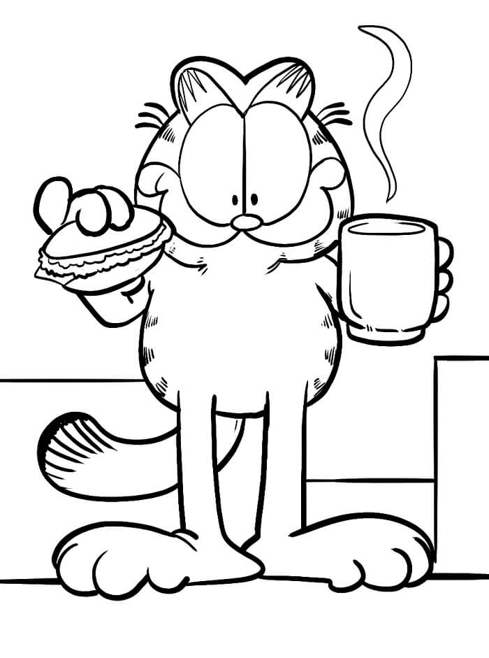 Muhteşem Garfield Boyama Sayfası