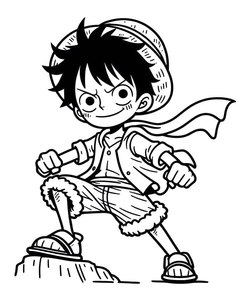 Muhteşem Luffy Boyama Sayfası