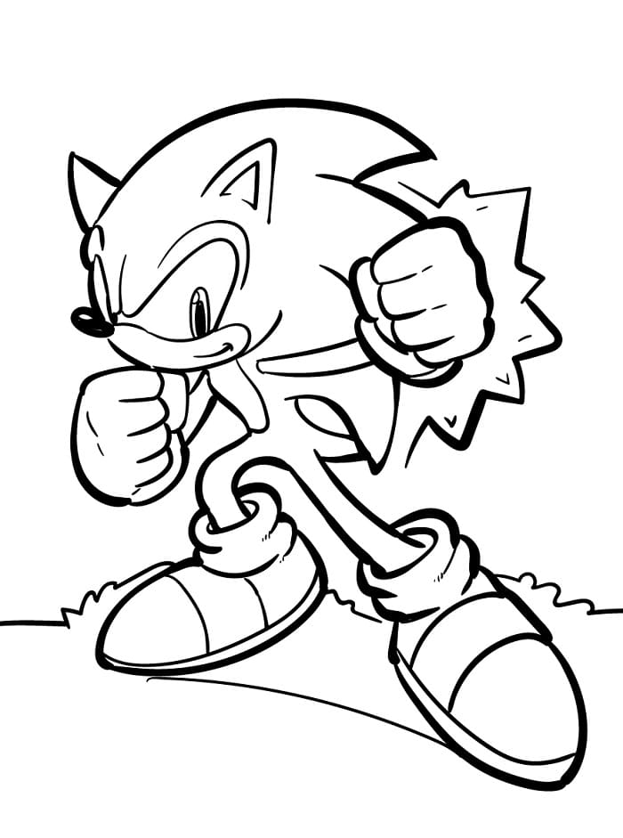 Muhteşem Sonic Boyama Sayfası