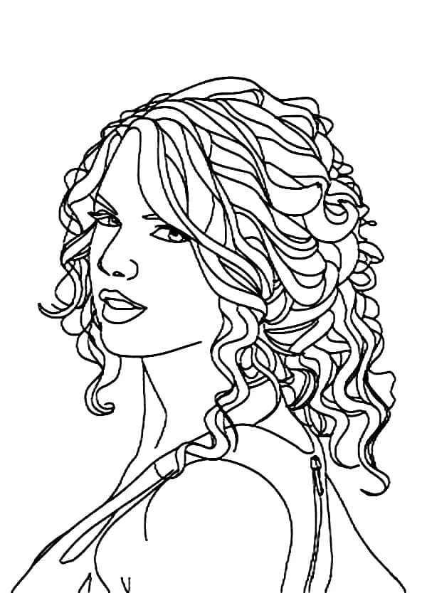 Muhteşem Taylor Swift Boyama Sayfası