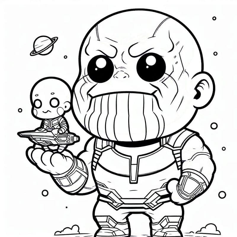Muhteşem Thanos Boyama Sayfası