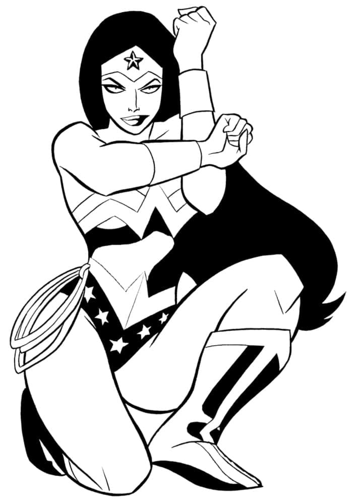 Muhteşem Wonder Woman Boyama Sayfası