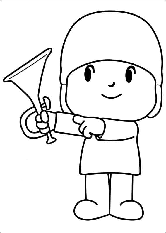 Mutlu Pocoyo Boyama Sayfası