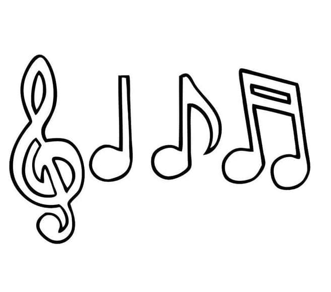 Müzik Notaları (16) Boyama Sayfası