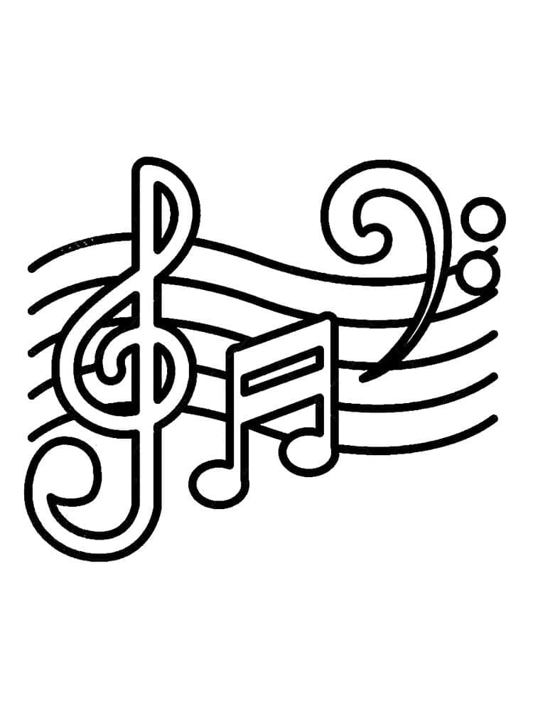 Müzik Notaları (8) Boyama Sayfası