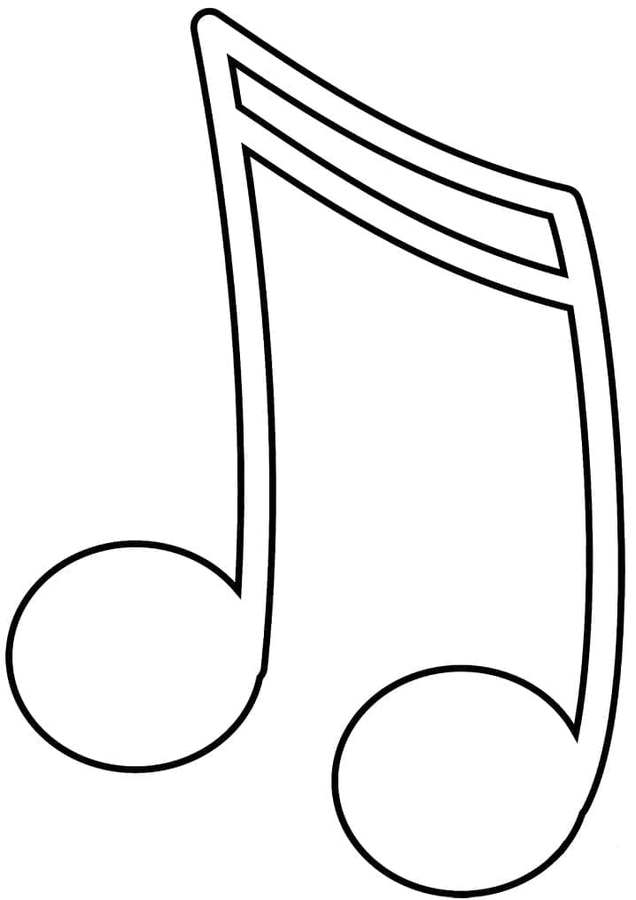 Müzik Notaları görsel Boyama Sayfası