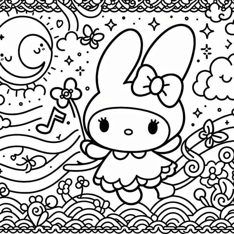 My Melody (5) Boyama Sayfası