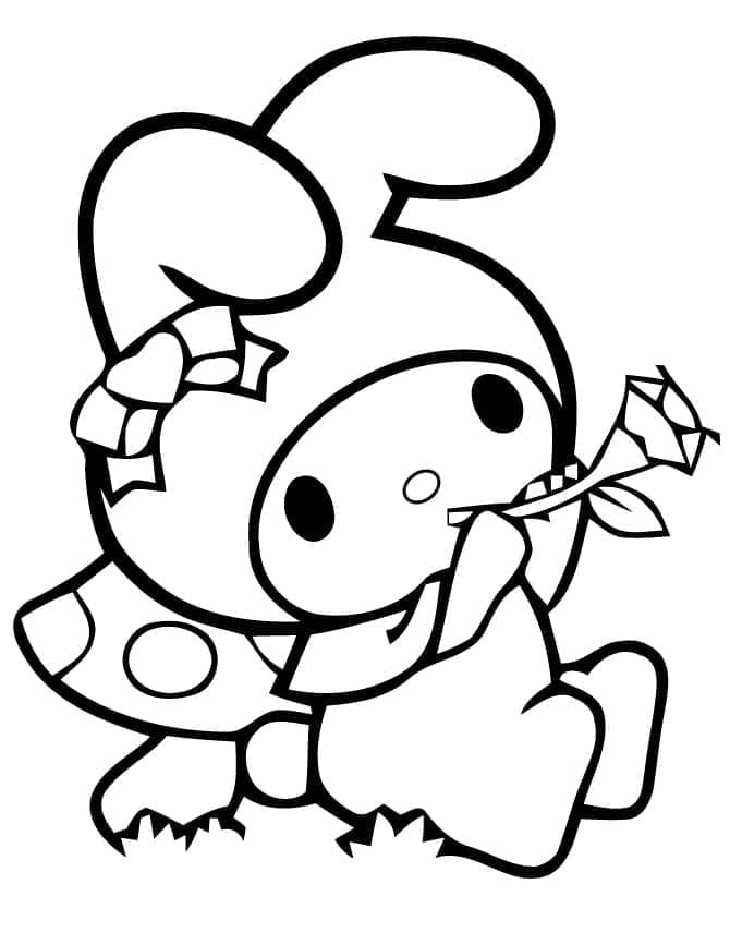 My Melody Resmi Boyama Sayfası