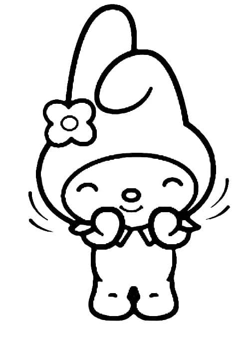 My Melody Ücretsiz Boyama Sayfası