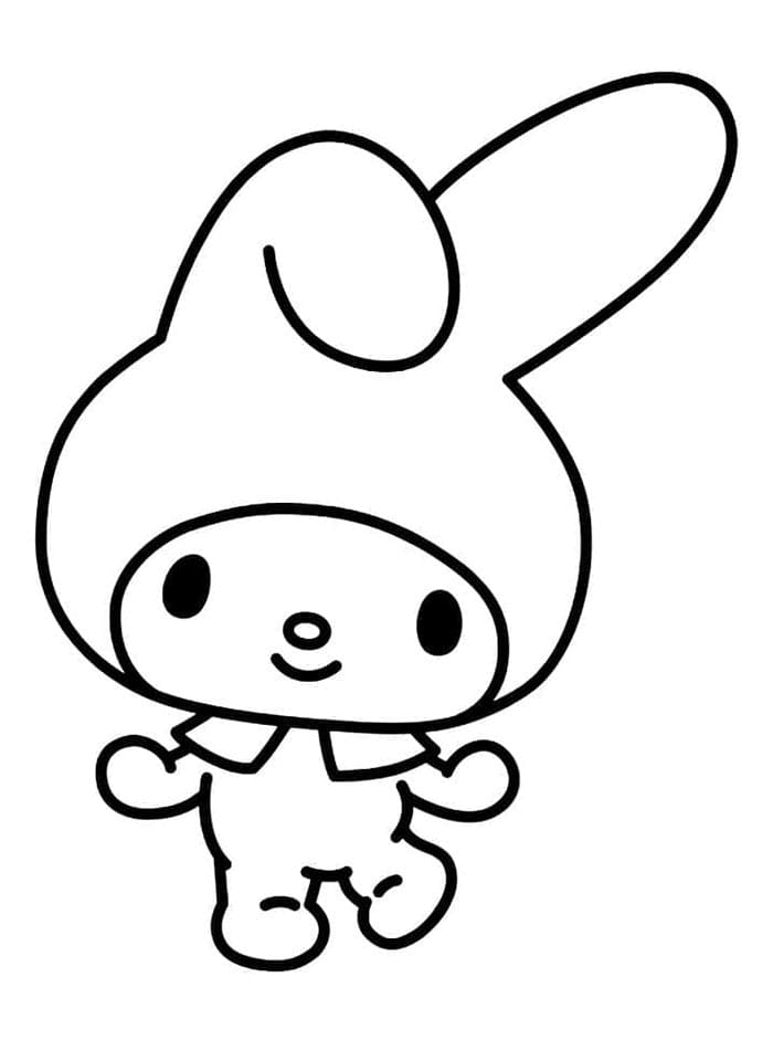 Neşeli My Melody Boyama Sayfası