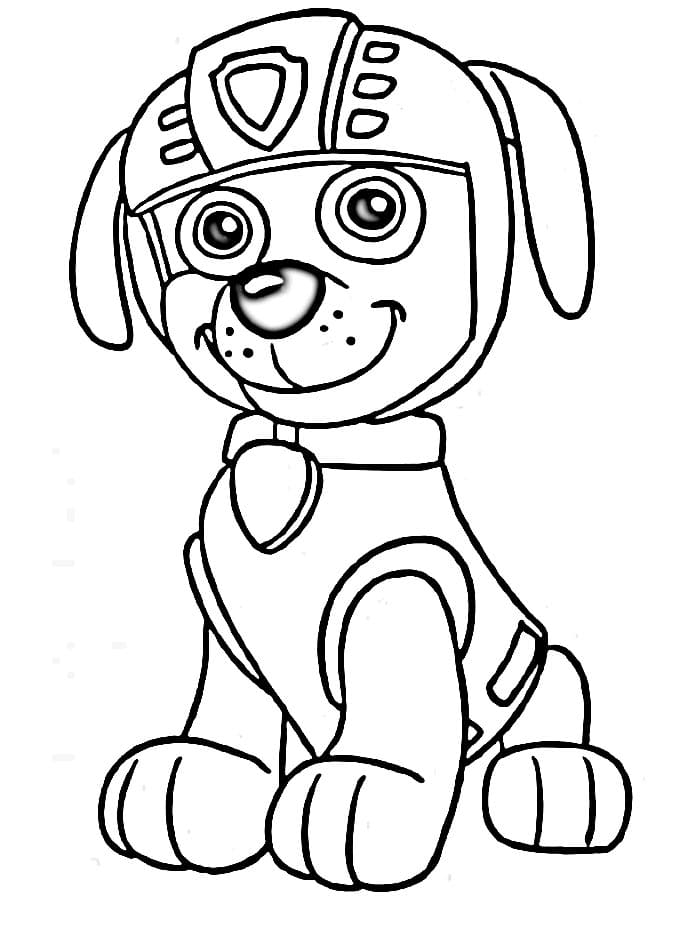 Neşeli Paw Patrol Boyama Sayfası