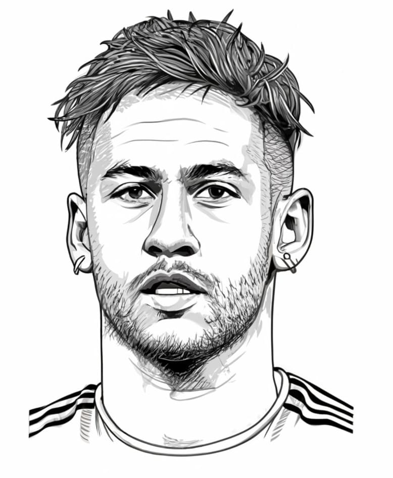 Neymar Yazdır Boyama Sayfası