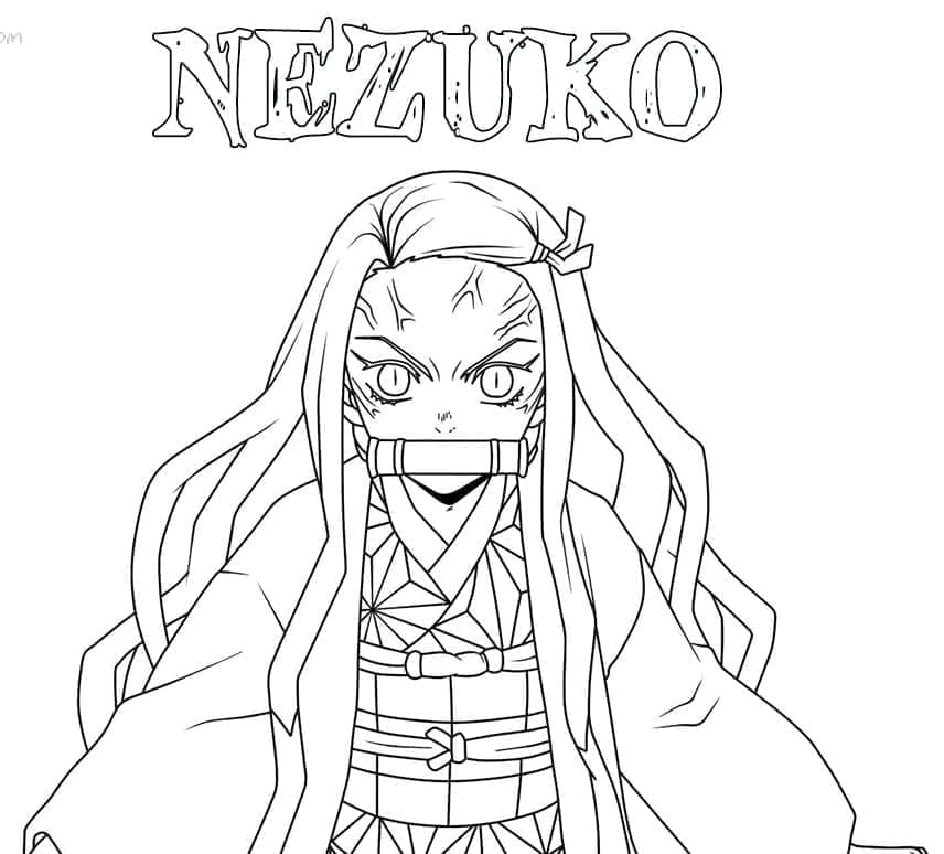 Nezuko Anime Boyama Sayfası