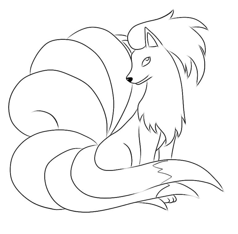 Ninetales Pokemon Boyama Sayfası