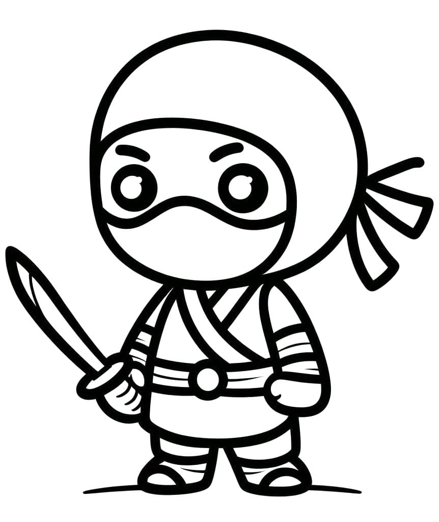 Ninja (2) Boyama Sayfası