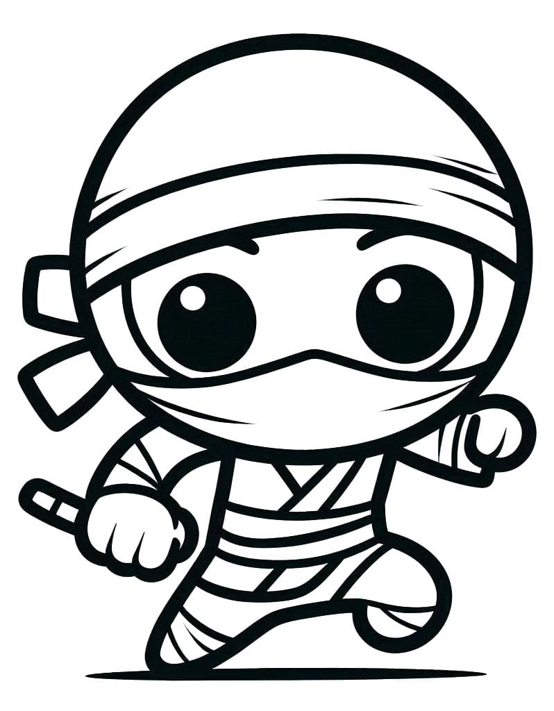 Ninja (4) Boyama Sayfası