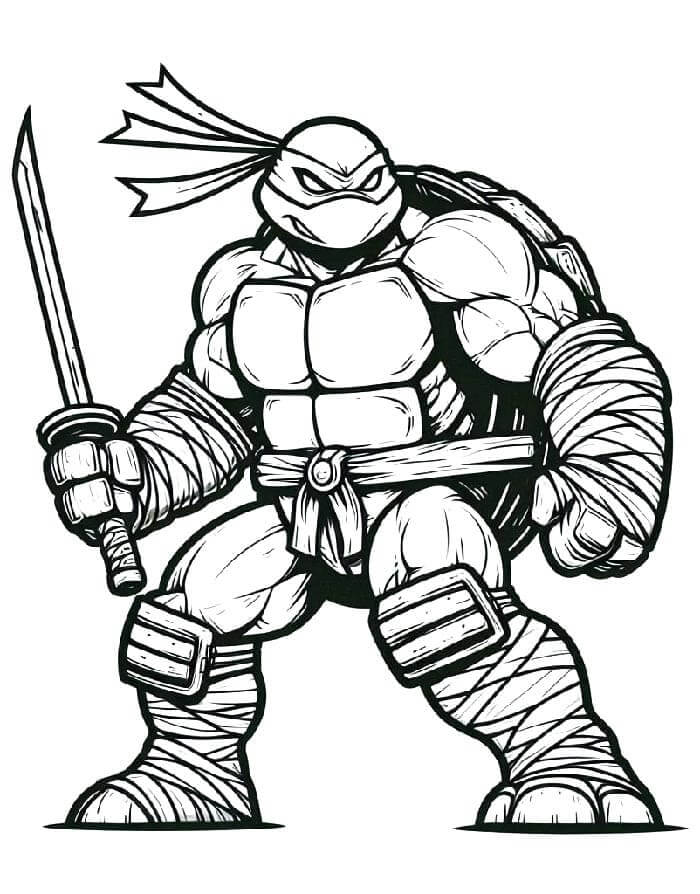 Ninja Kaplumbağalar (4) Boyama Sayfası