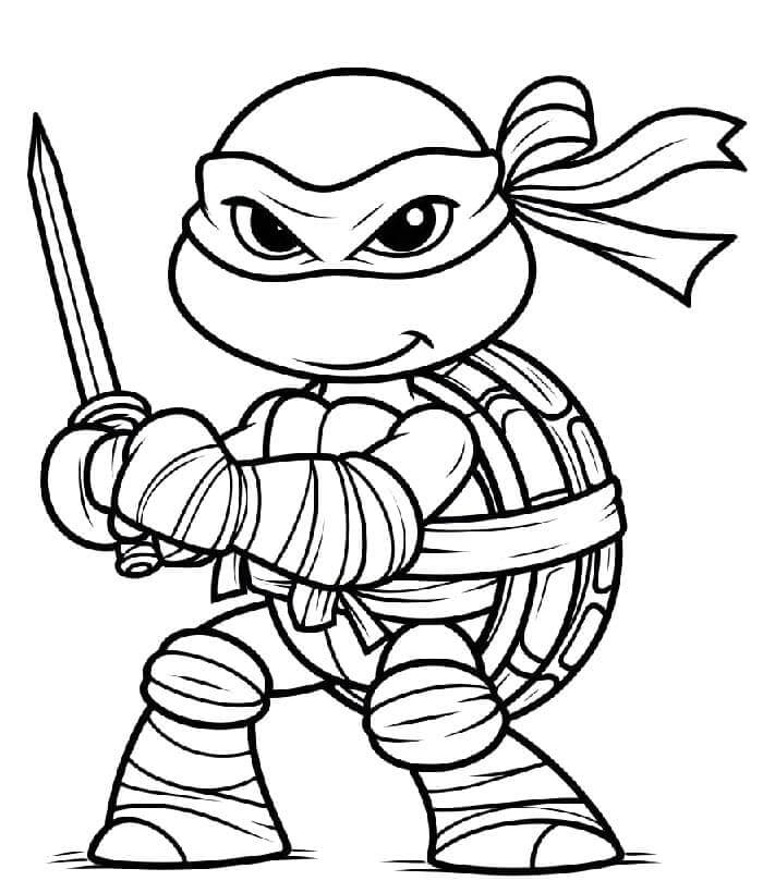 Ninja Kaplumbağalar (6) Boyama Sayfası