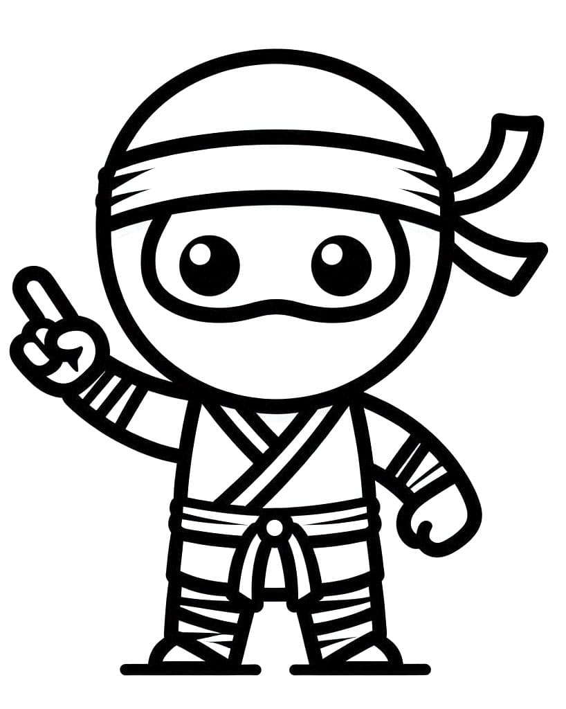 Ninja Yazdır Boyama Sayfası