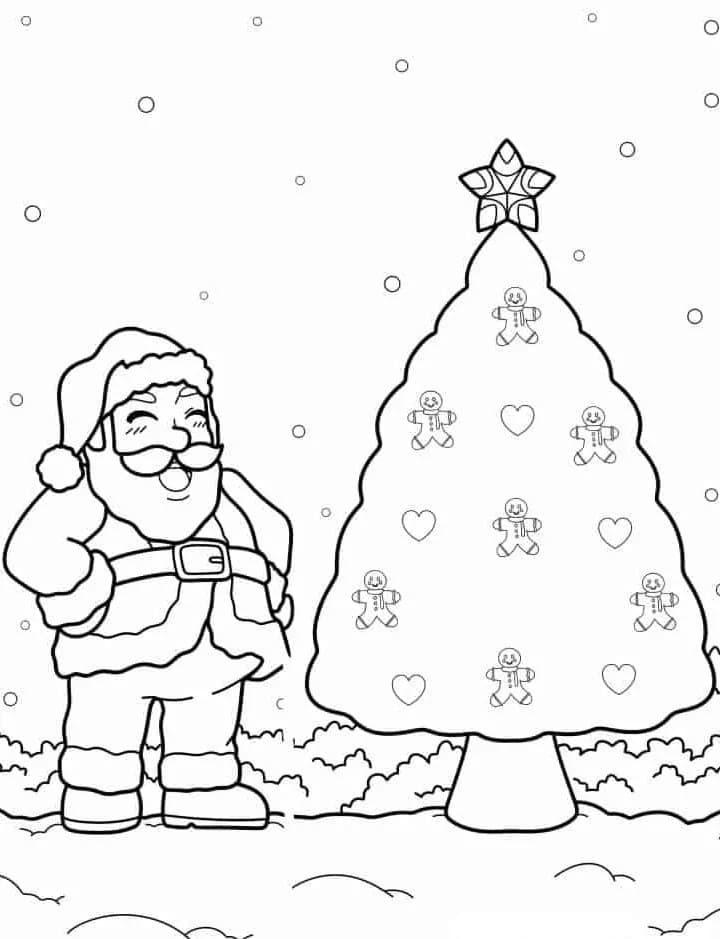 Noel ağacı baskı dosyası Boyama Sayfası