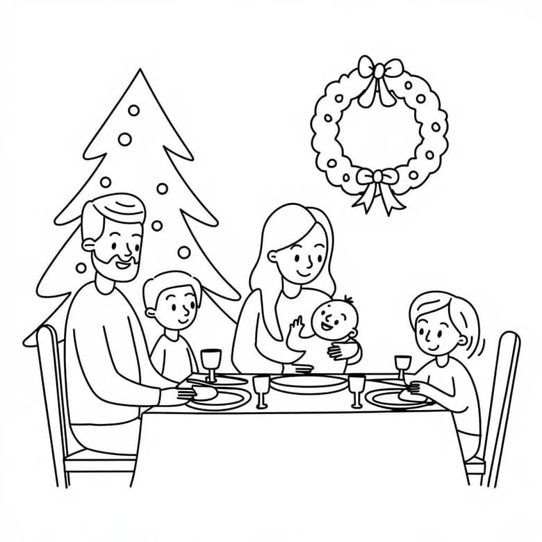 Noel ücretsiz Boyama Sayfası