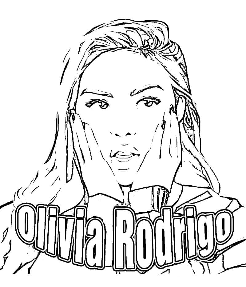 Olivia Rodrigo Ücretsiz Çocuklar İçin Boyama Sayfası