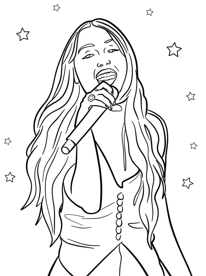 Olivia Rodrigo Yazdırılabilir Boyama Sayfası