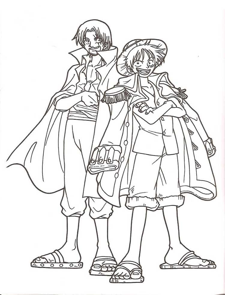 One Piece Ücretsiz Boyama Sayfası