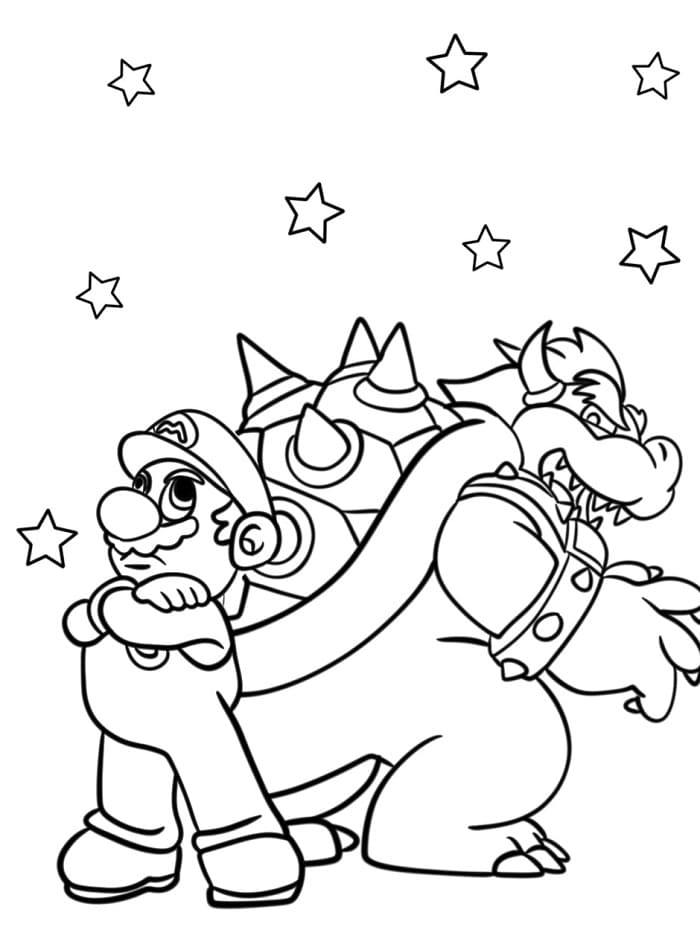 Oyun Bowser Boyama Sayfası