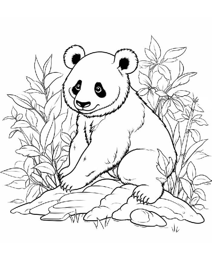 Panda (3) Boyama Sayfası
