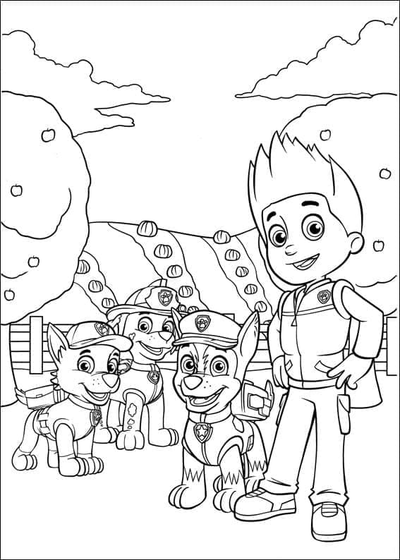 Paw Patrol ücretsiz yazdırılabilir Boyama Sayfası