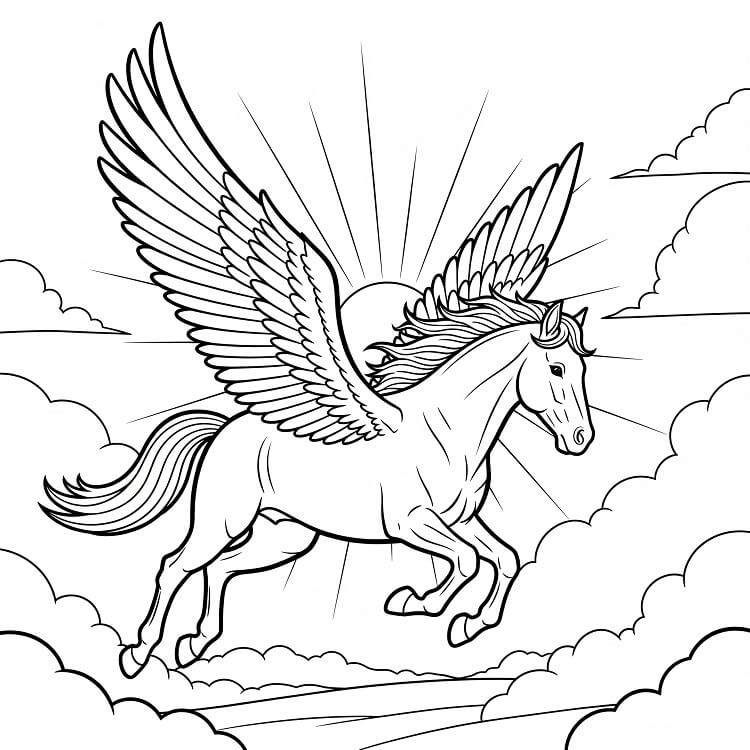 Pegasus Yazdır Boyama Sayfası