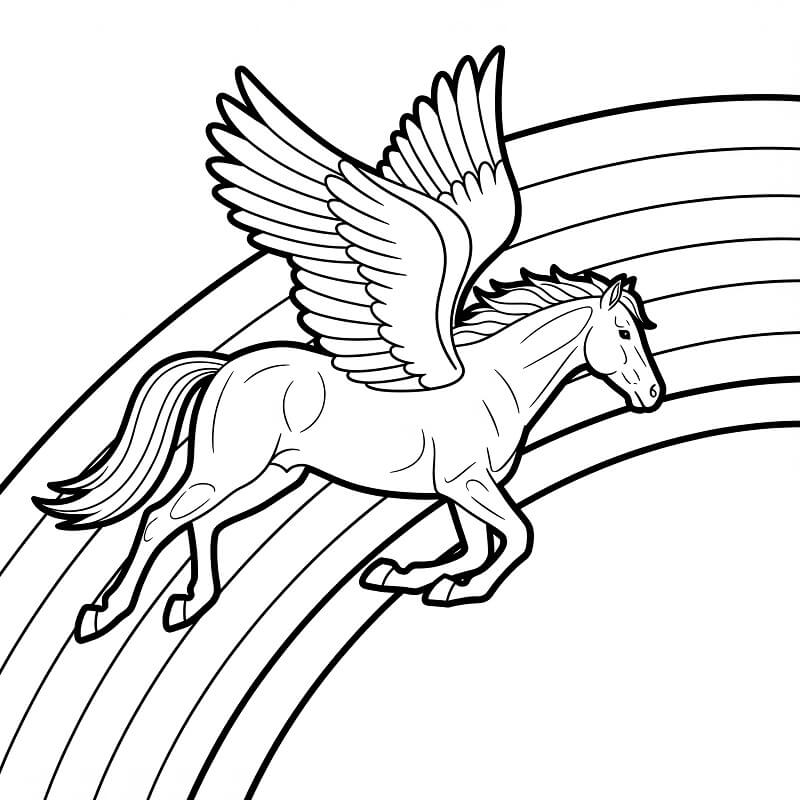 Pegasus Yazdırmak İçin Boyama Sayfası