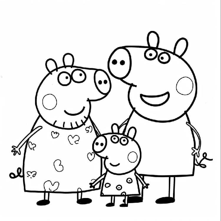 Peppa Pig Boyama Sayfaları