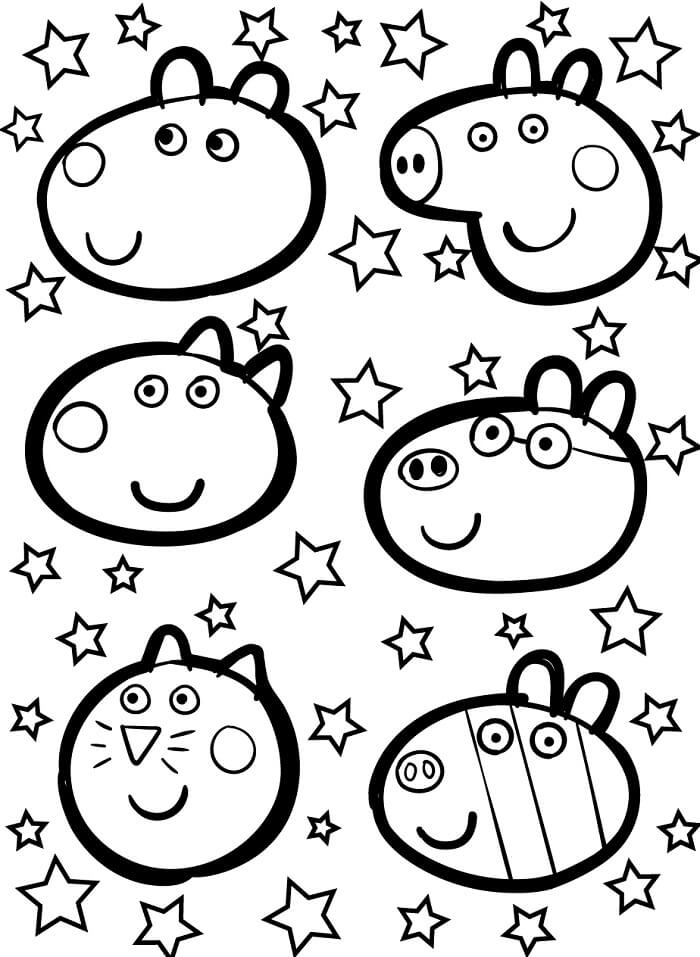 Peppa Pig Bedavaya Boyama Sayfası