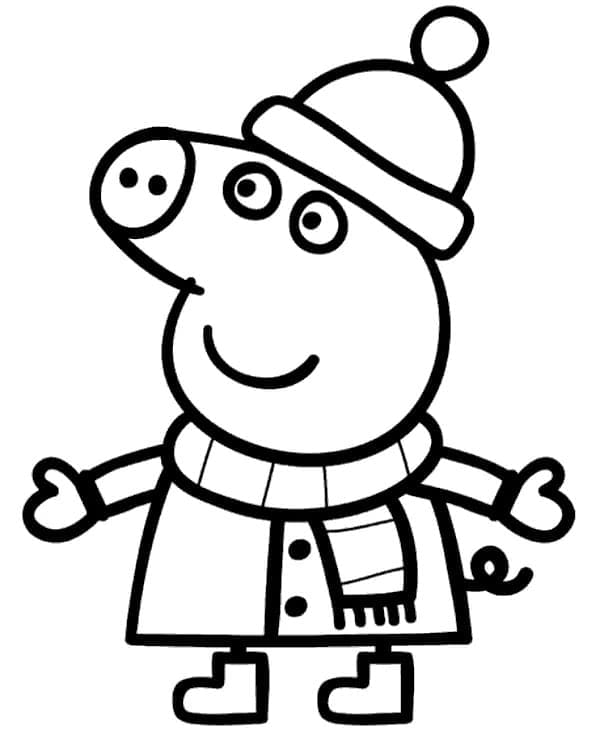 Peppa Pig Boyama Çalışması Boyama Sayfası