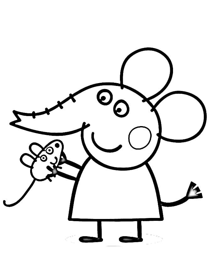 Peppa Pig İçin Bedava Resim Boyama Sayfası