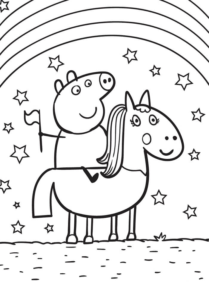 Peppa Pig Yazdır Boyama Sayfası