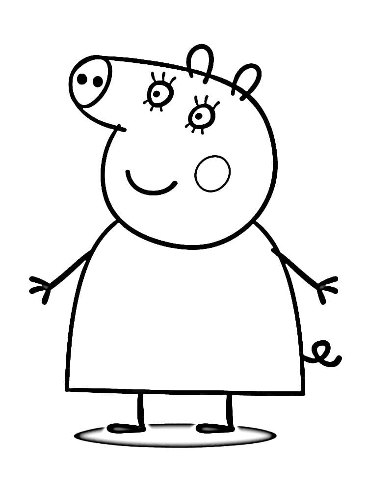 Peppa Pig Yazdırmak İçin Resimler Boyama Sayfası