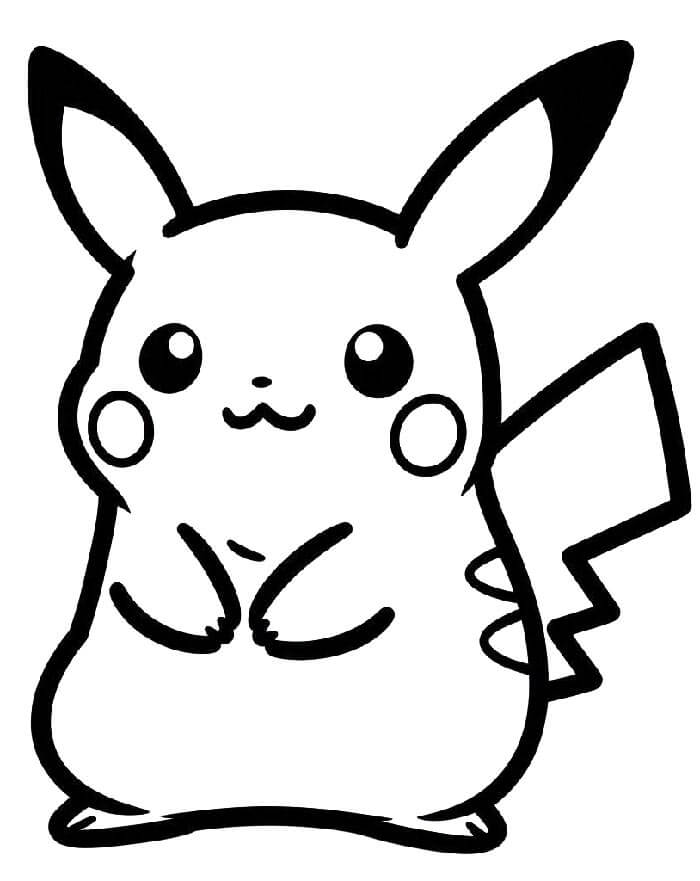 Pikachu Ücretsiz Görsel Boyama Sayfası