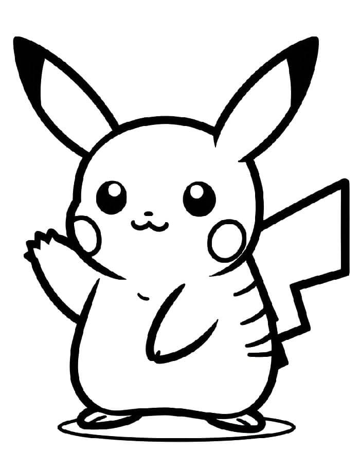Pikachu Yazdırılır Resim Boyama Sayfası