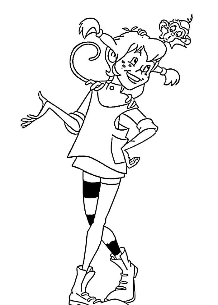 Pippi Uzunçorap (2) Boyama Sayfası