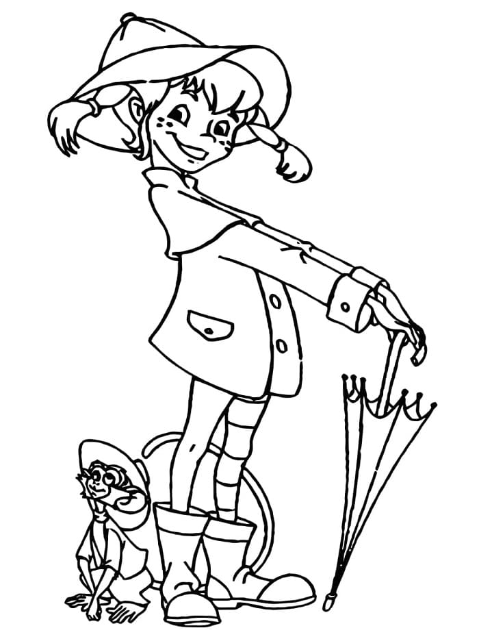 Pippi Uzunçorap (3) Boyama Sayfası