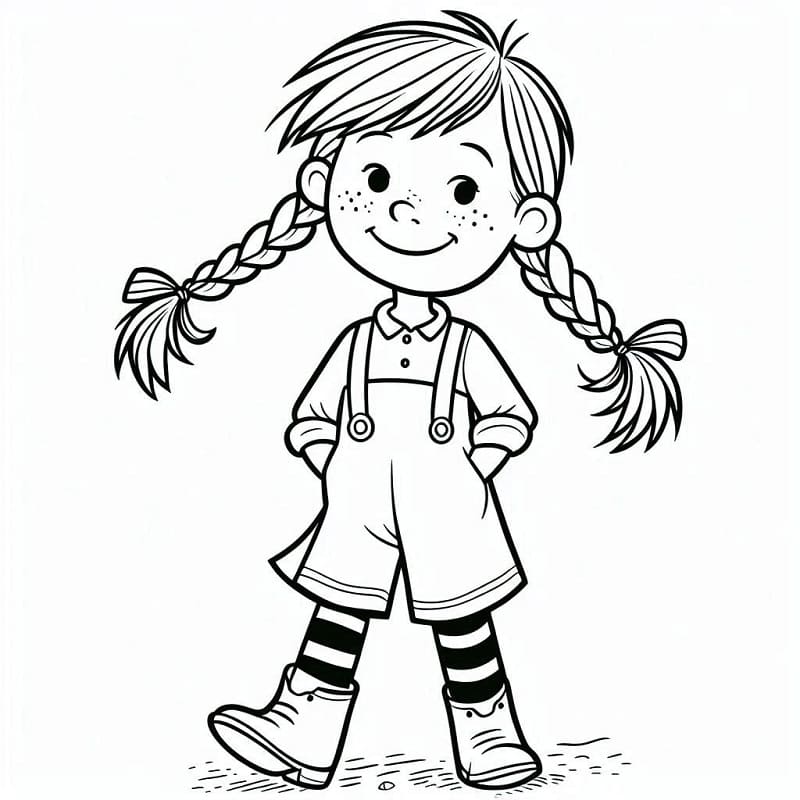 Pippi Uzunçorap Resmi Boyama Sayfası